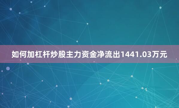 如何加杠杆炒股主力资金净流出1441.03万元